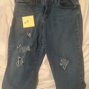 Levi's Blue Distressed Boyfriend Jeans